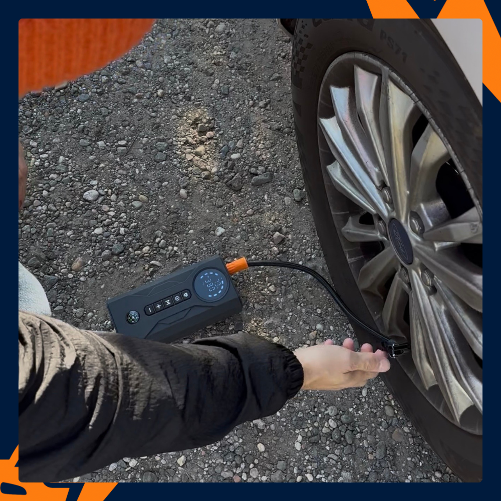 ⚡️ Hordozható Autóindító, Kompresszor és Powerbank